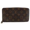 Zippy Wallet Purse M60017 Brown Monogram Canvas Women Used