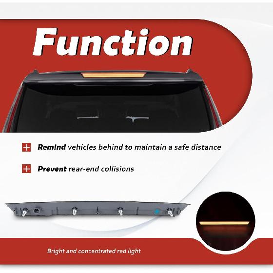 923-117 3Rd Third Brake Light, Center High Mount Stop Light Compatible With 2015- GMC Yukon/Yukon XL/Cadillac Escalade/Escalade ESV Replaces#