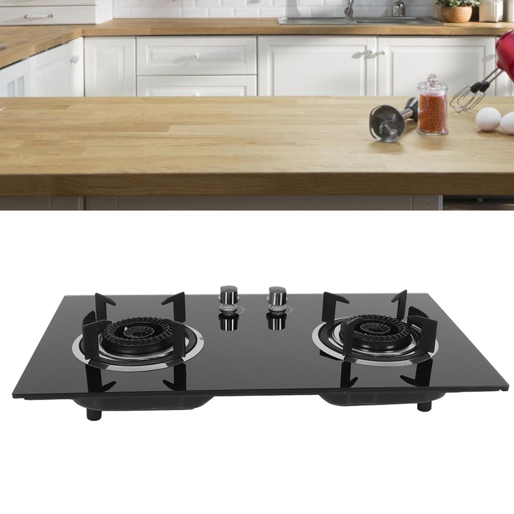 Household 2 Burners Liquefied Gas Stove Cooker Kitchen Cooking Accessory Appliance Cookware