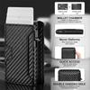 Флип-кошелек, легкий, портативный, RFID, противоугонный, мужской, сумка для карт, микрофибра, углеродное волокно, многофункциональный держатель для карт