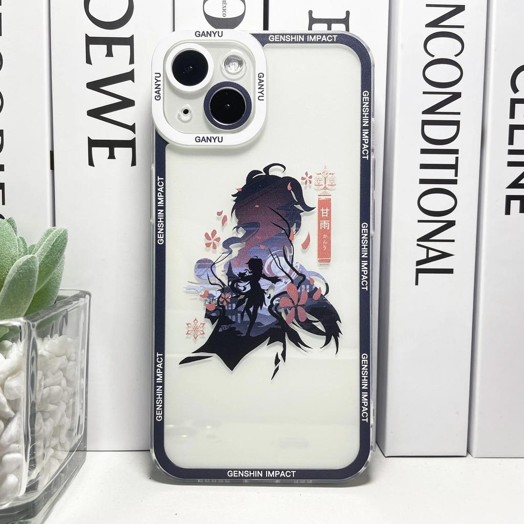 Чехол для телефона Genshin Impact для iPhone 16 15 14 13 12 11 Pro Max Mini XS X XR SE 7 8 Plus Ху Тао Чжун Ли Райдэн Эйген Сяо Funda