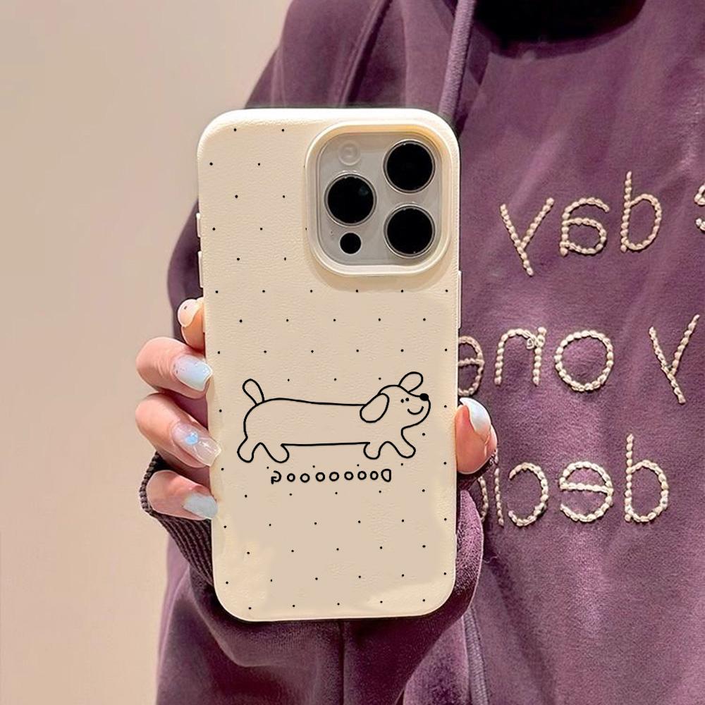 Чехол для телефона iPhone 11 13 XR XS Max, чехол для iPhone 12 14 15 16 Pro Max 12 Pro 15 Plus, кожаный, окрашенный, водонепроницаемый, устойчивый к падениям и износу, мультяшный