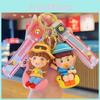 Adorable Cartoon Animal Keychains Soft Rubber Key Rings Cute Couple Gifts