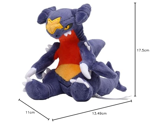 Оригинальная плюшевая игрушка Pokémon Center Pokémon fit Garchomp 13.5 x 11 x 17.5 (В x Ш x Г: см)