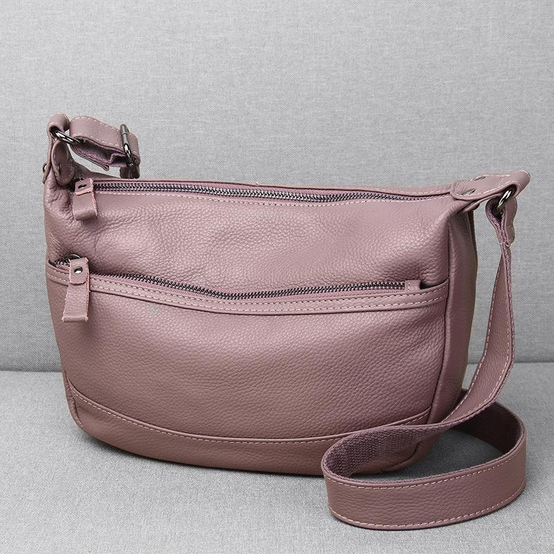 Feiya кожаная женская сумка первый слой коровьей кожи повседневная мягкая кожаная сумка для мам среднего возраста сумка через плечо сумка в форме полумесяца