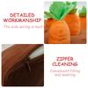 Dog Carrot Plush Toy Interactive Dog Voice Toys with Non-Slip Bottom Cute Dog Carrot Patch for Aggressive Chewers Pet