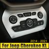 Для Jeep Cherokee KL 2014 2015 2016 2017 2018 2019 2020 2024 Автомобильный центральный пульт управления кондиционером Ручка переключателя Рамка отделки Крышка