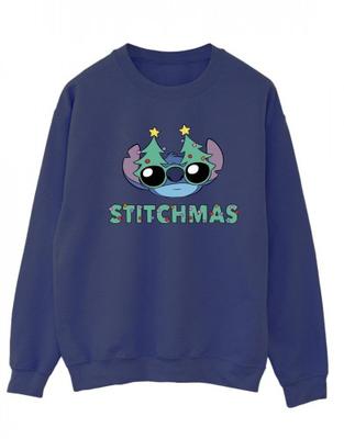 Женская/женская толстовка с очками Lilo & Stitch Stitchmas Glasses