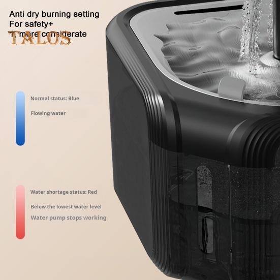 2.8L/95oz беспроводной фонтанчик для кошек ультра-тихий автоматический диспенсер для воды для собак с датчиком движения и крышкой из нержавеющей стали для