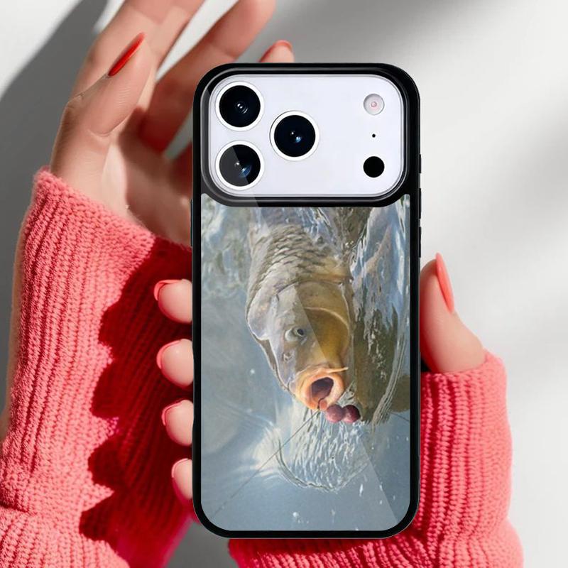 Рыболовные снасти Чехол для телефона с рисунком рыбы для iPhone 17 16 15 14 13 Pro Max Задняя крышка для 12 11 Pro Coque