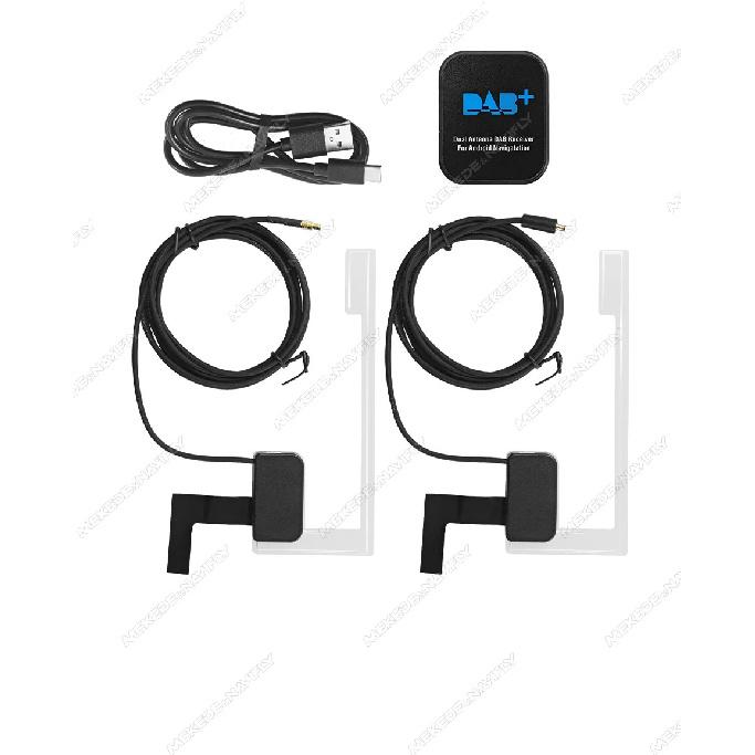 MEKEDE Двойная Антенна DAB+ Адаптер для Цифрового Радио ЕС Универсальный Android Автомобильный Радио Навигационный Тип-C MCX SMA SMB Интерфейс