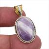 Natural Tiffany Stone 925 Solid Sterling Silver Gift TwoTone Pendant 1.50" L9i98