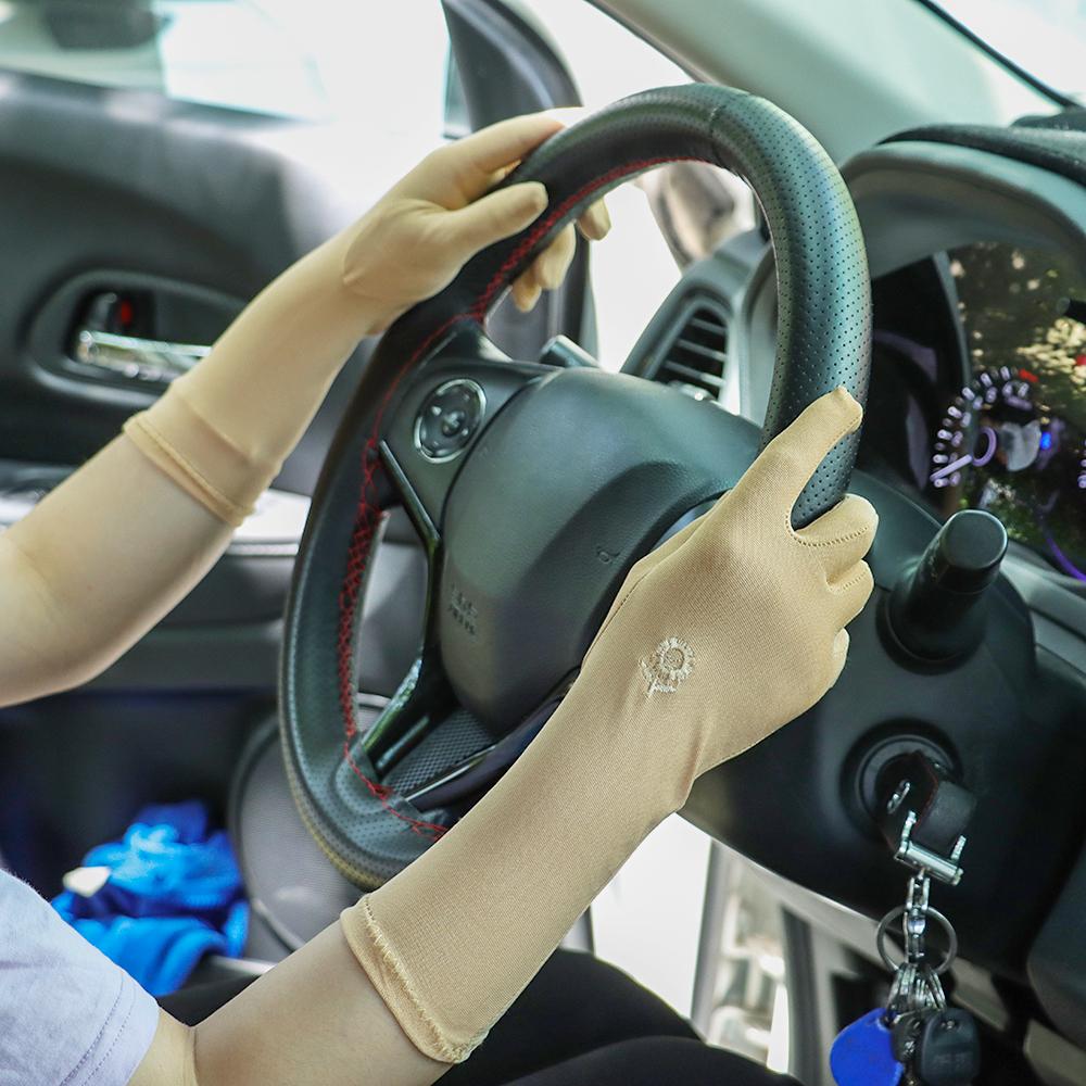 Women Thin Slip Resistant Anti UV Etiquette Gloves Driving Gloves Sunscreen Gloves