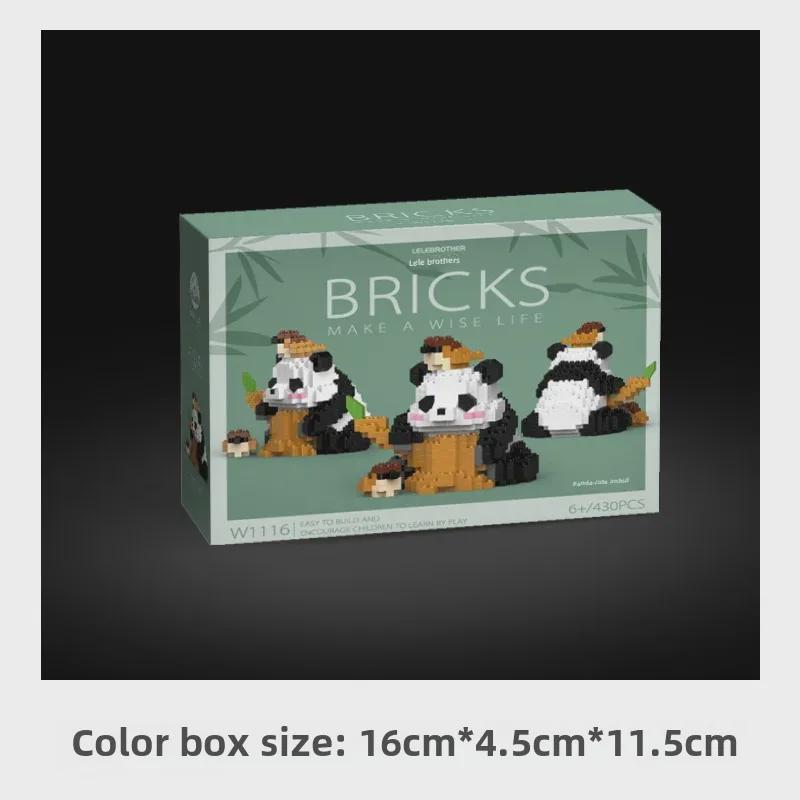 Huahua Chinese Panda Building Blocks - Compatible with Lego, Tiny Puzzle Assembly, Decorative Toys