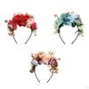 Повязка на голову с цветочной короной, фотографии повязки на голову с имитацией фестиваля