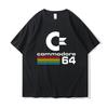 Loose Men T-shirts Summer Commodore 64 Print T Shirt C64 SID Amiga Retro Cool Design Street Short Sleeve Top Tee Cotton Clothing