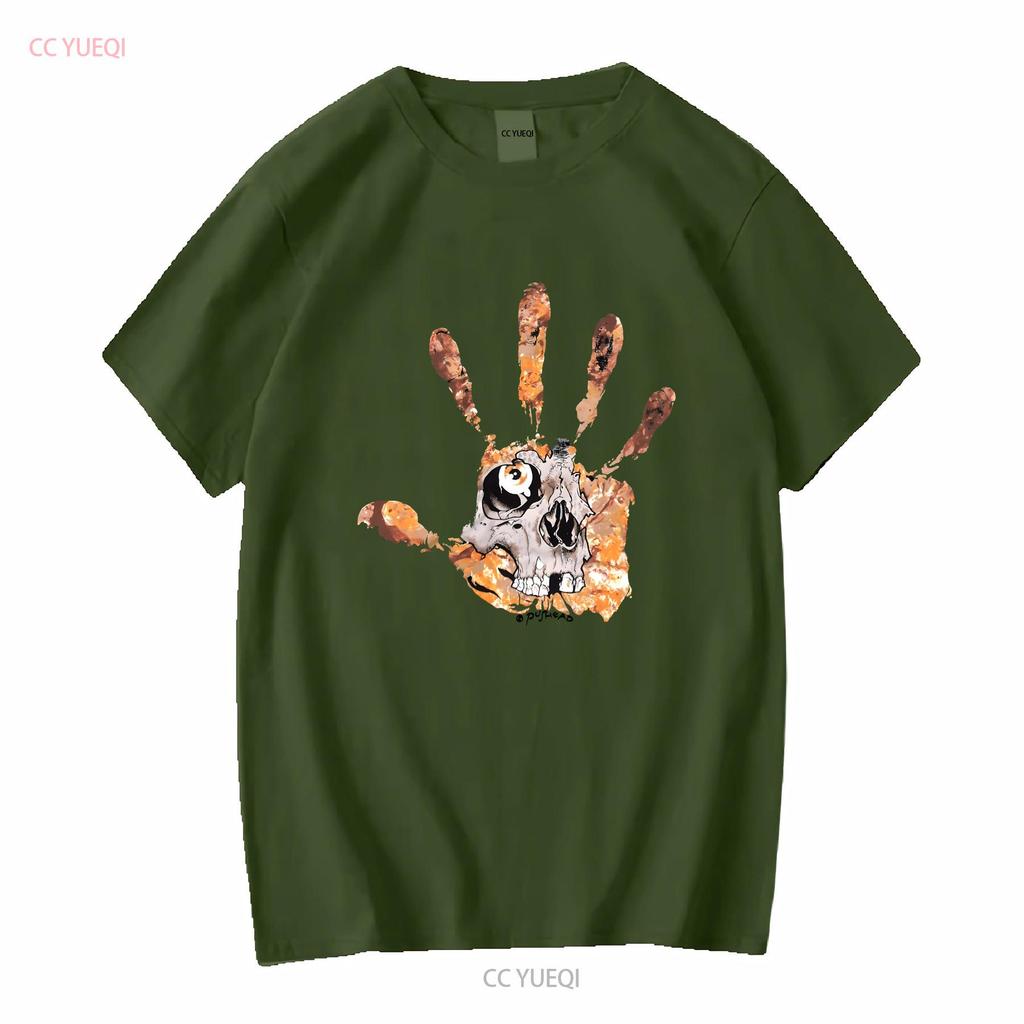 Винтажная футболка Y2K с отпечатком руки черепа Pushead S Скейт Панк Misfits Zorlac Металл винтажная Вареная Мягкая мужская Повседневная уличная одежда