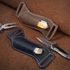 Faux Leather Outdoor Cutter Sheath Belt Mount Waterproof Lightweight Portable Camping EDC Mini Folding Pocket Cutter Holder Guard Sleeve Cover