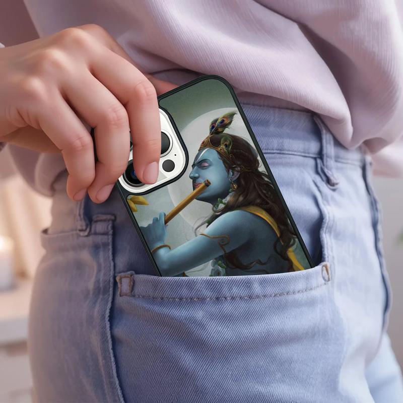 Indian God Lord Krishna Phone Case For iPhone 17 Air 15 16e 14 13 Pro Max Coque 12 11 Pro Max PLUS cover