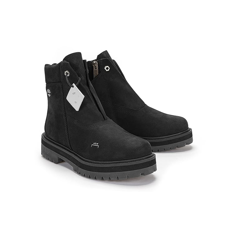 Timberland X A Cold Wall 6-дюймовый Премиальный Ботинок на Молнии сбоку 'Черный Нубук' Женский A68VY