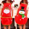 High Quality Christmas Santa Claus Apron Practical Kitchen Supplier House Cleaning Christmas Snowman Apron