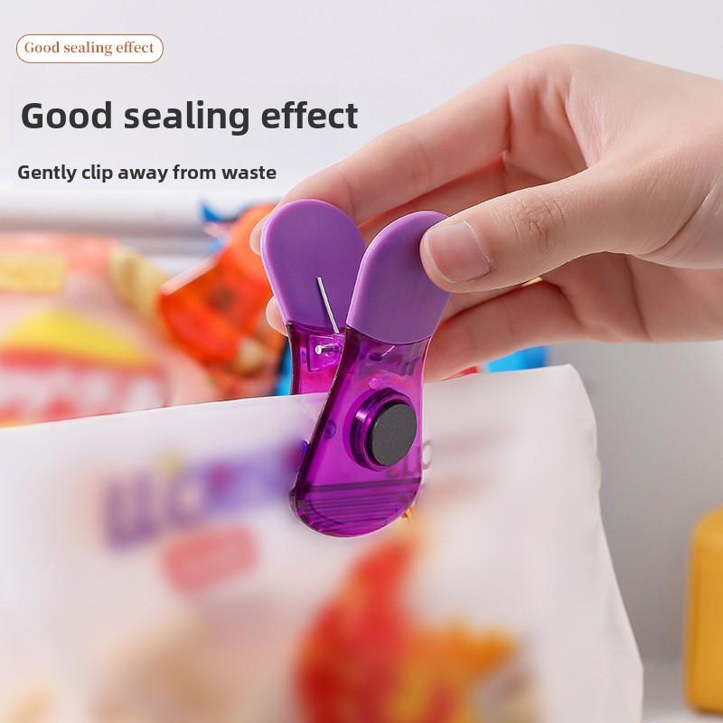 Airtight Food Storage Clips, Magnetic Refrigerator Food Clips for Snacks, Chips and Bags