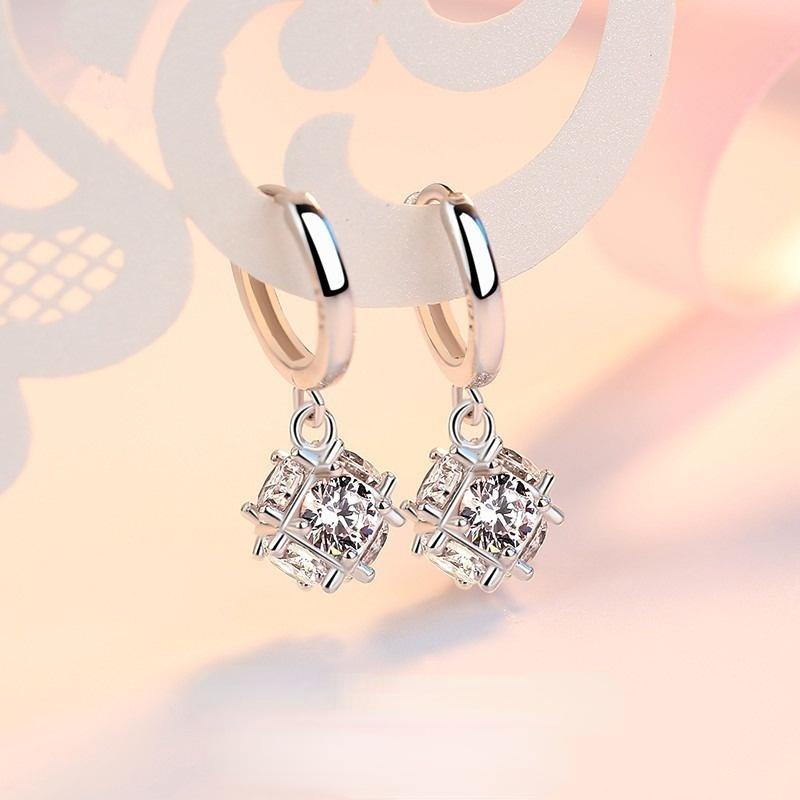 Sace Gems Медный кубик Рубика, набор циркониевых серег для модных женщин, подарки на свадьбу
