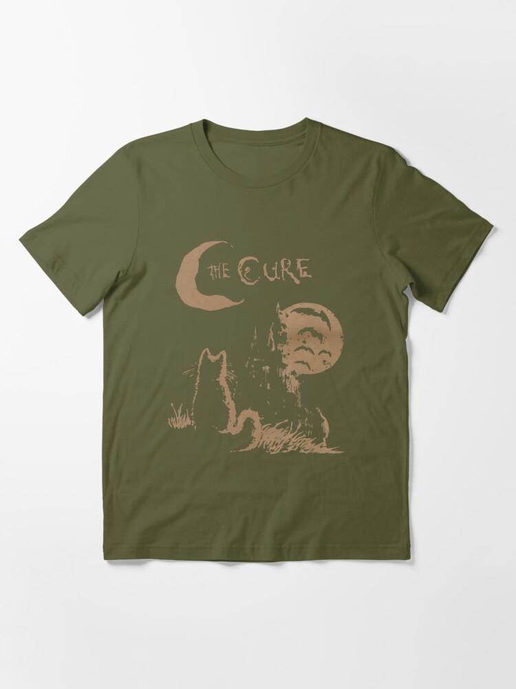 The Cure the cure cat moon 90s alt indie rock band for men, for women, cat lover Essential T-Shirt