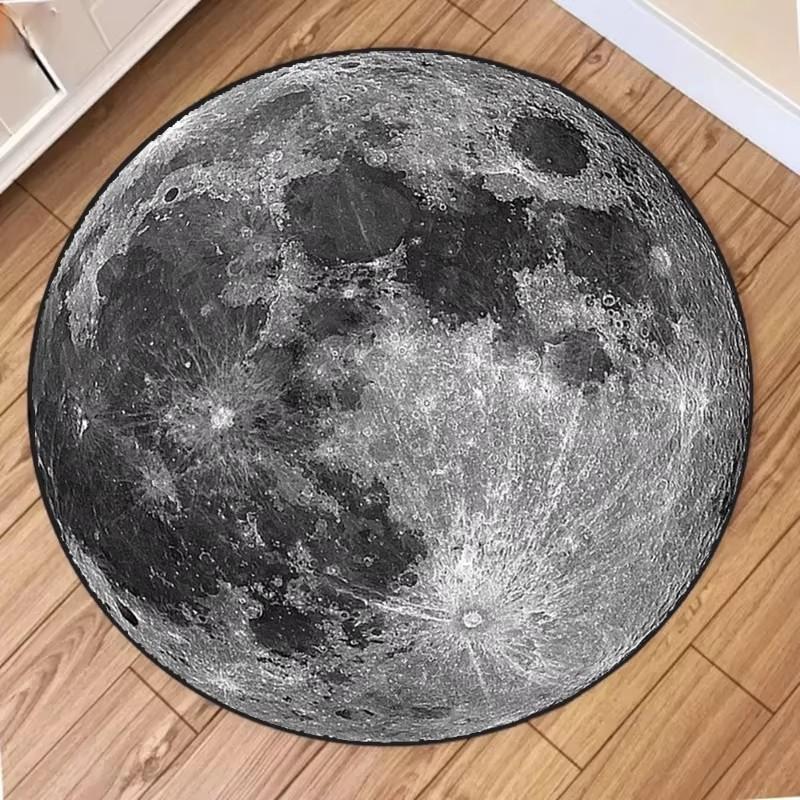 Модный круглый коврик с принтом луны, нескользящий, износостойкий, ковер для гостиной, спальни, мягкий коврик для пола, домашний декор, красивый