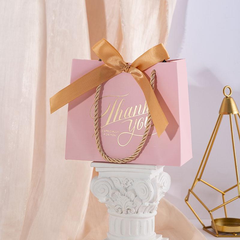 WTEMPO 20PCS 6*12*14CM Party Handheld Gift Bags Candy Bags with Ribbon and Rope Suitable for Easter Birthday Wedding Christmas New Year