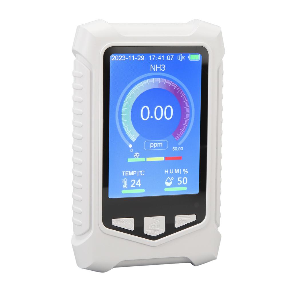 Измеритель NH3, портативный, точный, от 0 до 50 ppm, 3,5-дюймовый ЖК-дисплей, детектор газа NH3 для дома