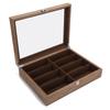 8 Grids Glasses Storage Box Wooden Sunglasses Display Case Travel Jewelry Organizer