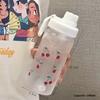 Frosted Design Plastic Water Bottle 500ML Coffee Cup Portable Juice Drinkware  Daily Hydration
