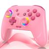 For Switch 2 Compatible with Switch Turbo Rapid Back Macro RGB Gyro HD Bluetooth Pro Compatible with Japanese Instruction Manual Pink [New 2025]