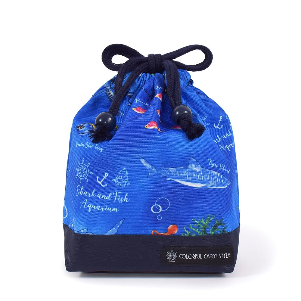 Colorful Candy Style Drawstring Bag Design Lunch and Cup by Blue A Stylish Gift for Boys and Perfect for Kindergarten and School Entrance Product