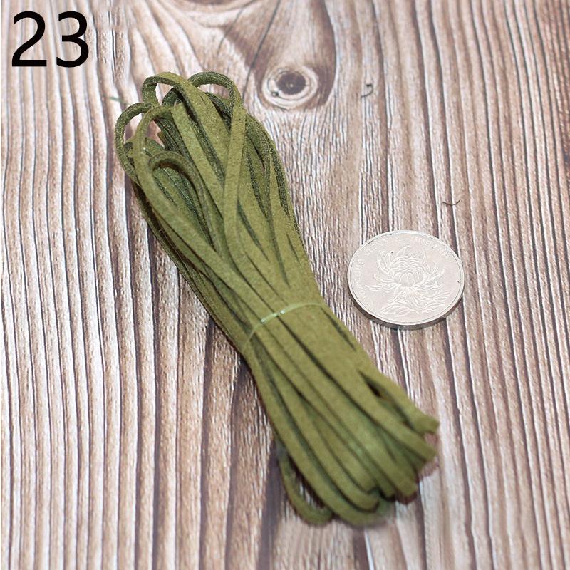 1 Roll DIY Rope Leather Cord Material Accessories Suede Decoration Colorful Mutifunction Fashion