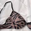Сексуальный женский комплект нижнего белья, европейский ультратонкий бюстгальтер в полоску с зеброй, полые искушения, классический бандажный комплект с бюстгальтером пуш-ап на косточках