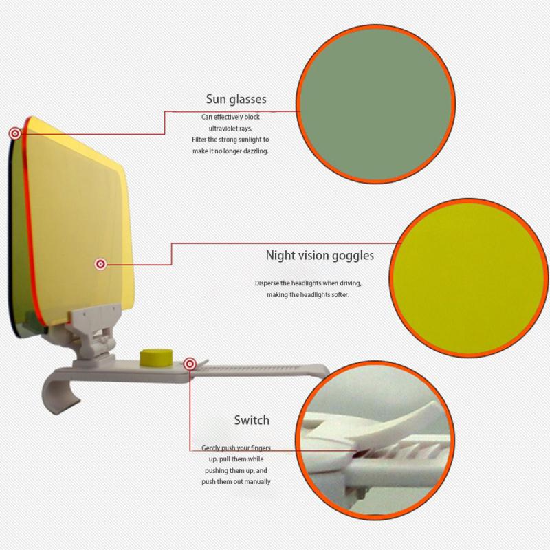 Автомобильный солнцезащитный козырек «День и ночь», телескопический, складной, с защитой от ультрафиолета, солнцезащитный экран, антибликовый, ослепительный, автомобильные аксессуары