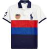 Polo SS24 Color Block Logo Big Pony Short Sleeve Polo Shirt Men Tops White 710746105-001