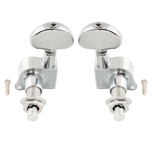 Wilkinson WJN03 E-Z-LOK L3+R3 Guitar Tuners for Electric and Acoustic Guitars, Chrome