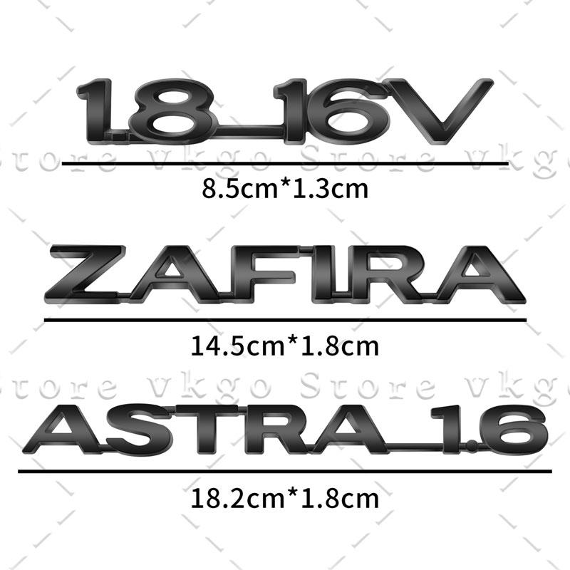 3D Chrome Metal 1.8-16V Letters Rear Trunk Fender Emblem Sticker For Vauxhall Astra 1.6 Opel Zafira Optima Corsa Accessories