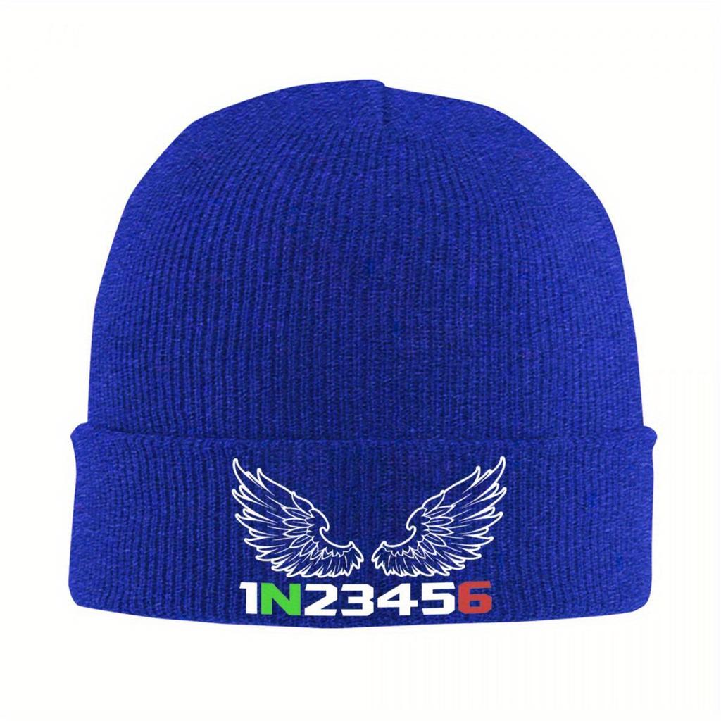 N Angel Motorcycle Gears Hats Autumn Winter Skullies Beanies Street Caps FeUnisex Unisex Acrylic Knitted Hat