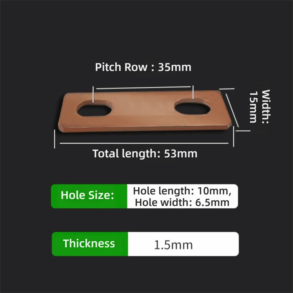Резьбовые отверстия M6 Медные шины Соединитель Красная медь Красная медь Травленая шина Ячейка LiFePO4