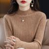 YYFS Женская мода повседневная осень-зима однотонный принт длинный рукав полуводолазка женская одежда шерстяной трикотаж свитера