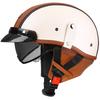 Ретро Мотошлем Одобрен DOT Встроенные Солнцезащитные Очки Casco Moto Шлем Съемная Внутренняя Подкладка Винтажный Немецкий Половинчатый Шлем