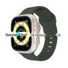 iWatch7 Diamond Buckle Horizontal Stripe S9 Silicone Strap for Apple Watch 8/Ultra