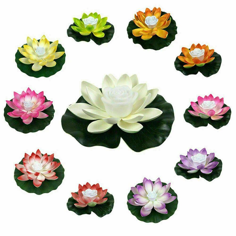 Buddhist Prayer Water Landscape Lotus Lamp Fountain Pool Pond Lamp Flower Light Wishing Lamp