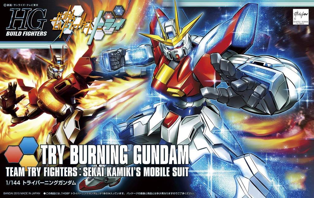 HGBF Gundam Build Fighters Try Try Burning Gundam масштабная пластиковая модель 1/144 с цветовой кодировкой