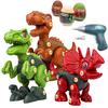 ROBOT PLAZA Dinosaur Assembly Electric Drill with Pretend To Be a Educational Birthday 3 Years 4 Years 5 Years 6 Years Old of Toy, Eggs, Carpenter,