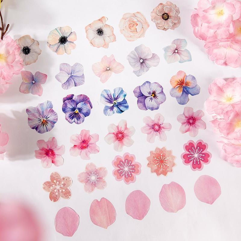 1Roll Cute Flower Washi Tape Set Scrapbooking Decoration DIY Journal Stickers Label